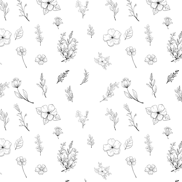 Diseño libre de patrones florales