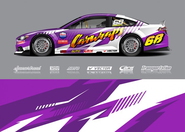 Diseño de librea para coche de carreras