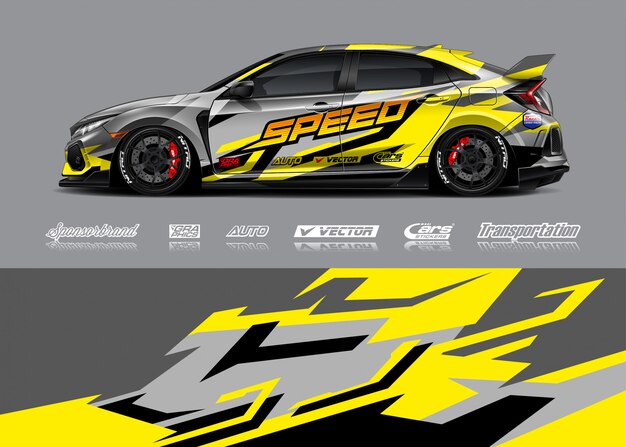 Diseño de librea para coche de carreras
