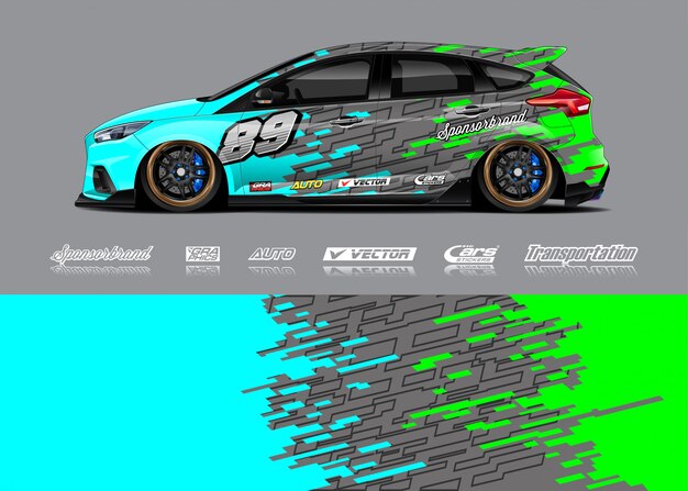 Diseño de librea para coche de carreras