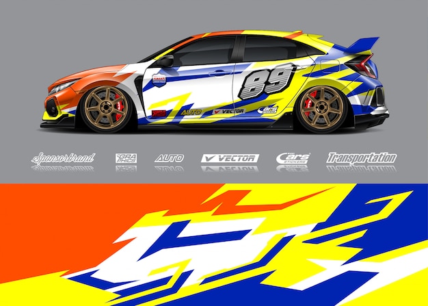Diseño de librea para coche de carreras