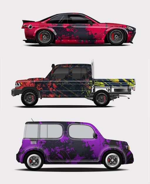 Diseño de librea de envoltura de automóviles deportivos