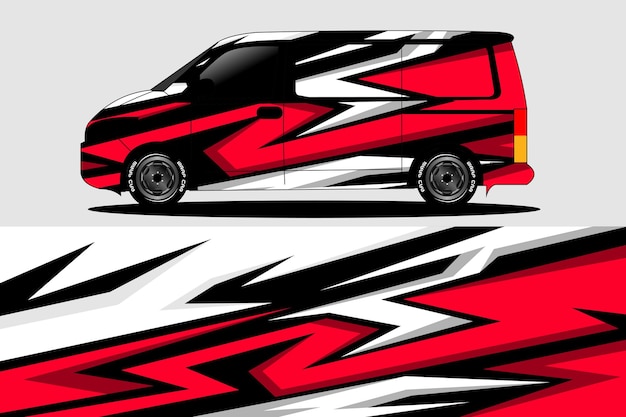 diseño de librea de furgoneta vectorial sticker y diseño de calcomanía