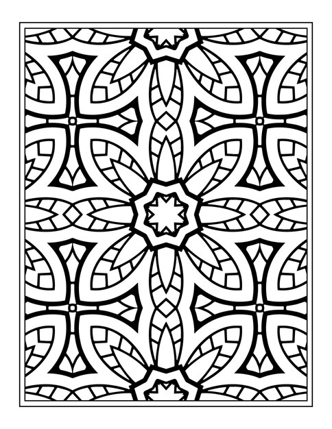 Diseño de libro para colorear Mandala de flores