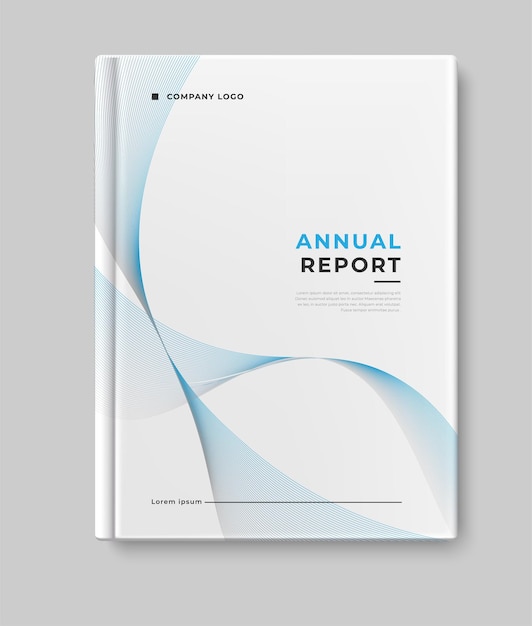 diseño de libro de portada de informe anual moderno de negocios