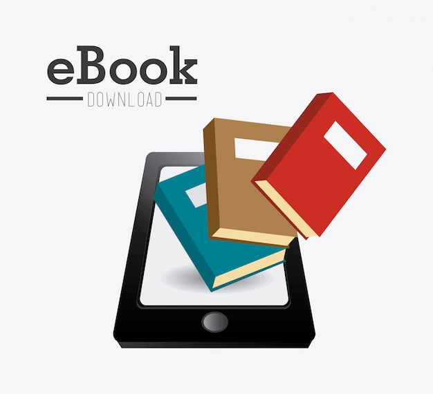 Vector diseño de libros electrónicos.