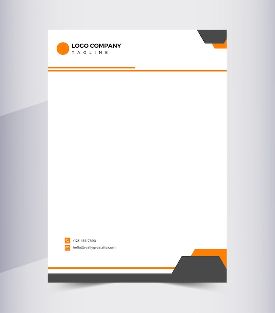 Diseño limpio de la carta de negocios
