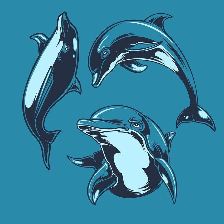 Diseño lindo de acción Dolphine Bundle