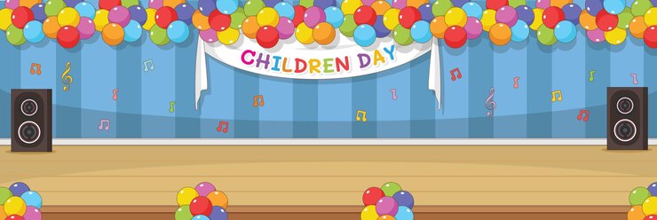 Vector diseño lindo y agradable de la habitación de los niños con muebles y diseño de vectores de objetos interiores