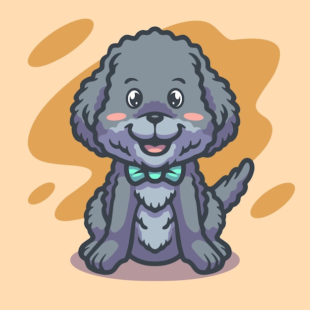 Vector diseño lindo del ejemplo de la mascota del caniche