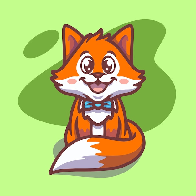 Diseño lindo del ejemplo de la mascota del zorro