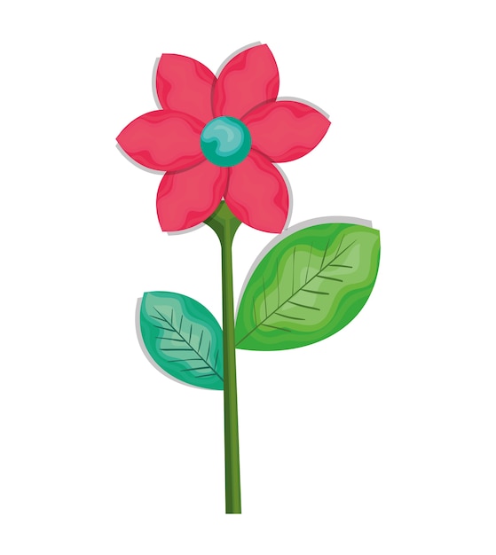 Diseño lindo del ejemplo del vector del icono de la flor linda