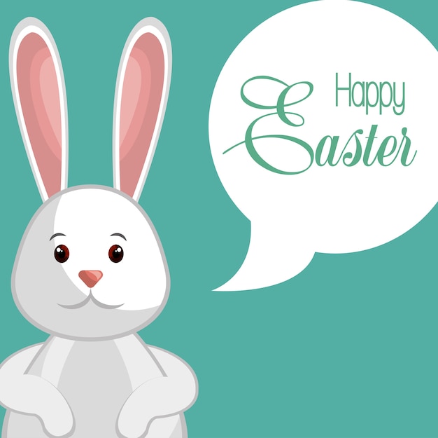diseño lindo del ejemplo del vector de Pascua del conejo lindo