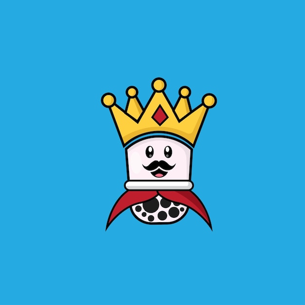 diseño lindo del icono del rey boba