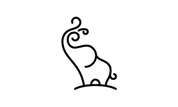 Diseño lindo del logotipo del agua de rociadura del elefante del bebé lindo
