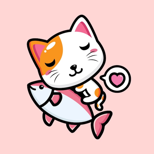 diseño lindo de la mascota del gato