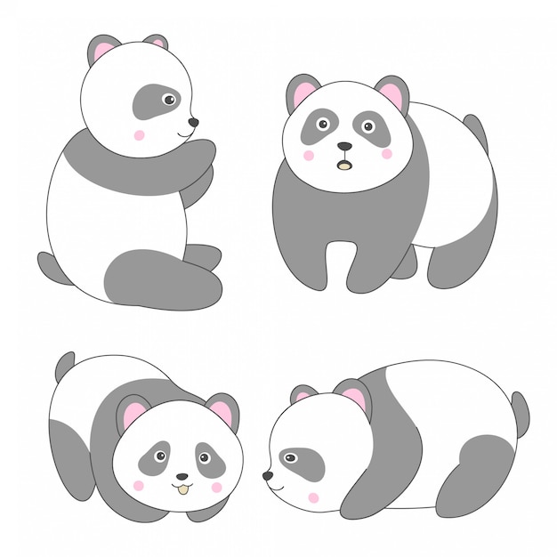 diseño lindo panda