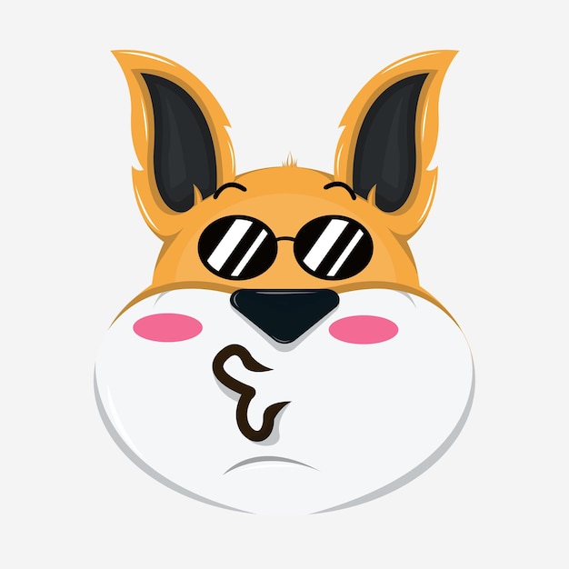 diseño lindo del personaje del logotipo del conejito
