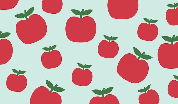 Diseño lindo del vector del fondo del patrón de la fruta de la manzana