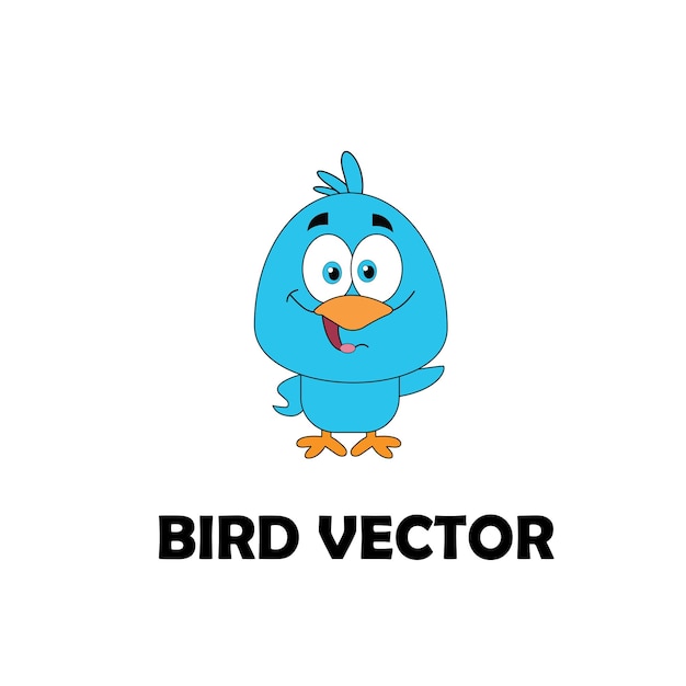 Diseño lindo del vector del pájaro