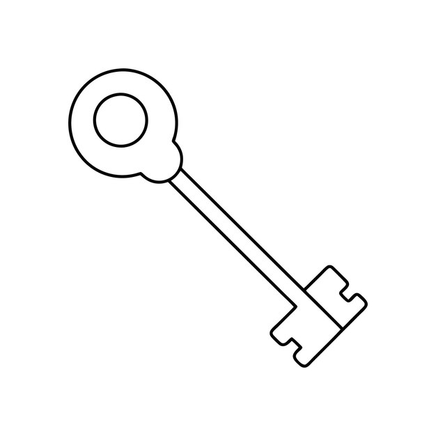 diseño de línea clave ilustración vectorial de silueta clave