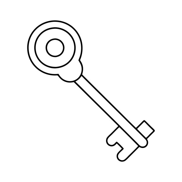 diseño de línea clave ilustración vectorial de silueta clave