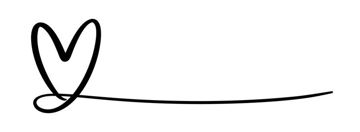 Vector diseño de línea de corazón dibujado a mano con un flujo continuo ideal para enmarcar texto ilustración vectorial simple
