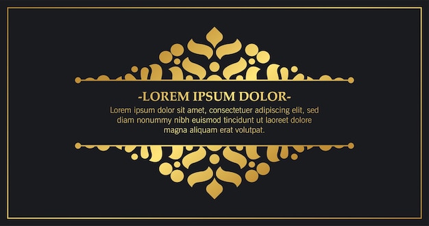 Diseño de línea de marco de ornamento de caligrafía de lujo