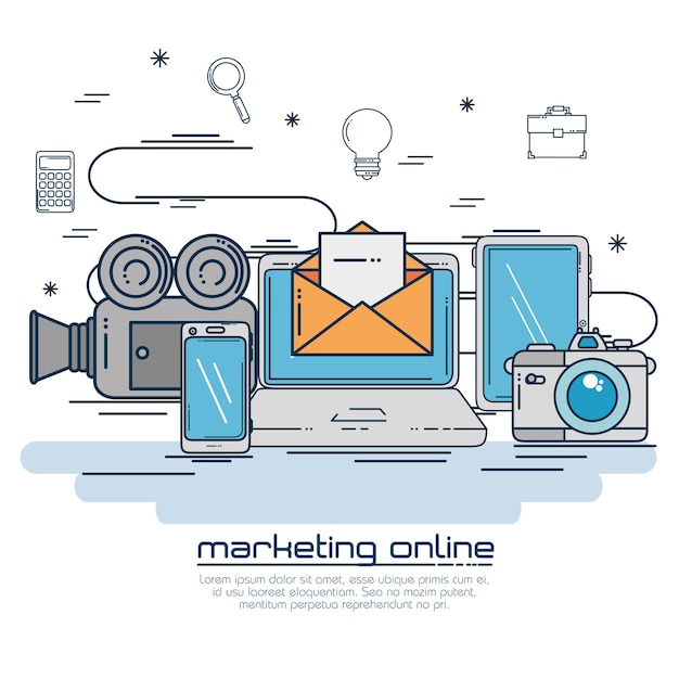 Diseño en línea de marketing