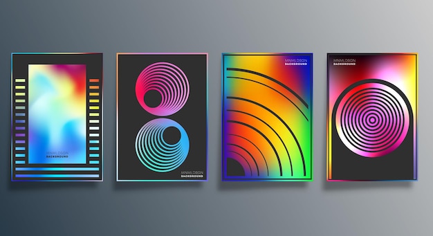 Diseño de línea minimalista y degradado para fondo, papel tapiz, volante, póster, portada de folleto, tipografía u otros productos de impresión. Ilustración vectorial