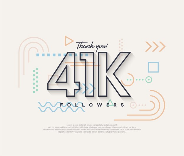 Diseño de línea muchas gracias a 41k seguidores