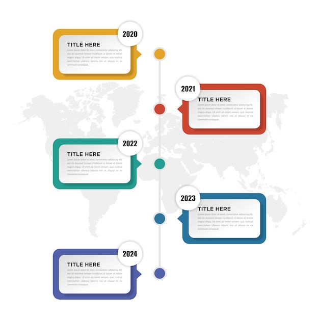 Diseño de línea de tiempo de infografía empresarial