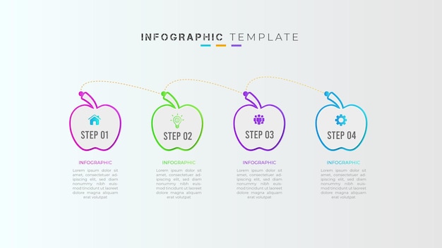 Diseño de línea de tiempo de infografía de negocios creativos.