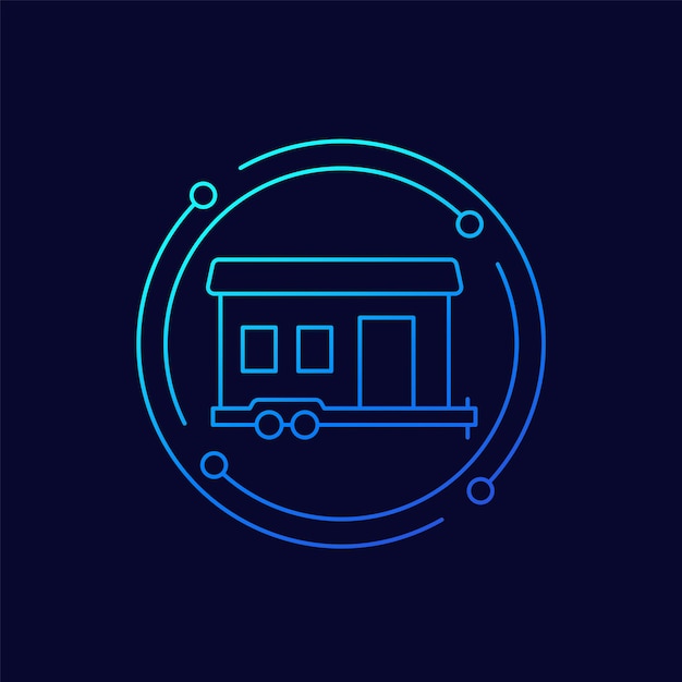 diseño lineal del icono de la casa móvil