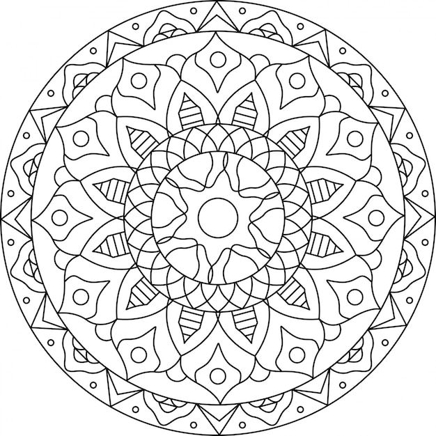 Diseño lineal de mandala