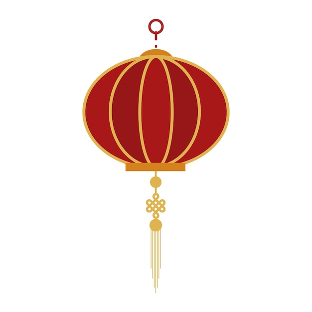 Diseño de linterna china dibujada a mano por vector