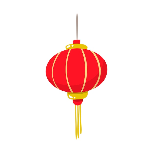 Diseño de linterna china dibujada a mano por vector