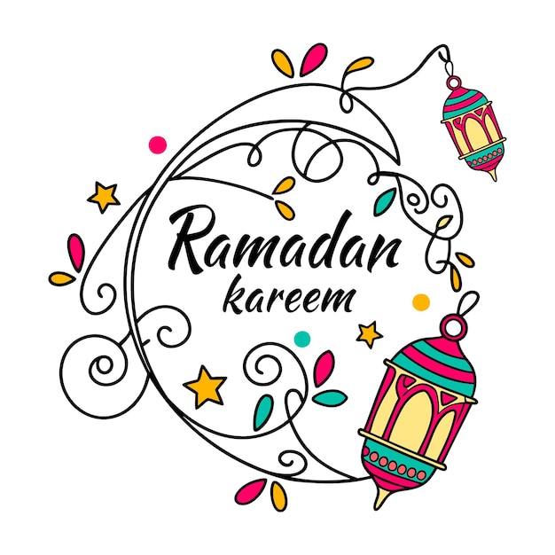 Diseño de linternas de Ramadan Kareem