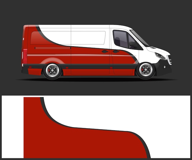 Diseño de livery de envoltura de automóviles de estilo moderno