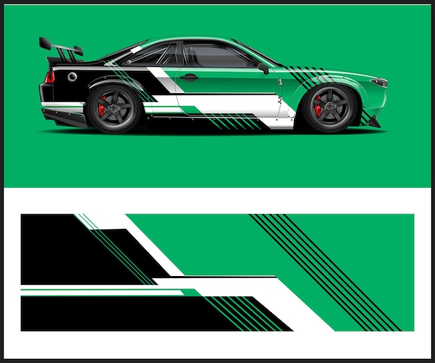 Diseño de livery de envoltura de automóviles de estilo moderno