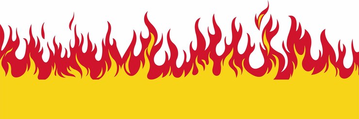 Diseño de la llama de fuego plano