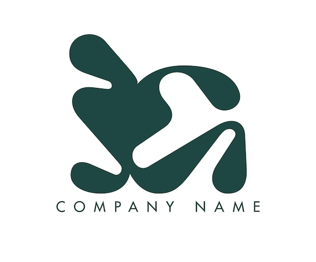 Diseño de logo abstracto creativo con las iniciales IG