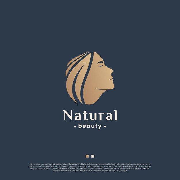 Diseño de logo de belleza natural de lujo para tu negocio.