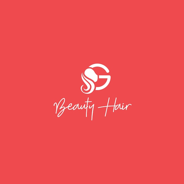 Vector diseño de logo de cabello de belleza