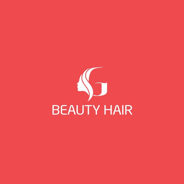 Vector diseño de logo de cabello de belleza