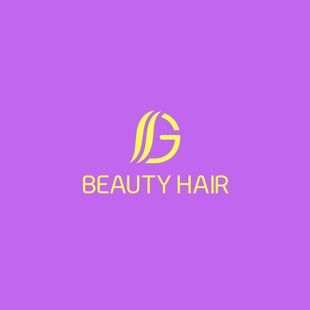 Vector diseño de logo de cabello de belleza