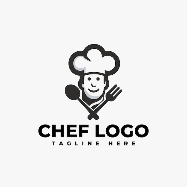 diseño del logo del chef