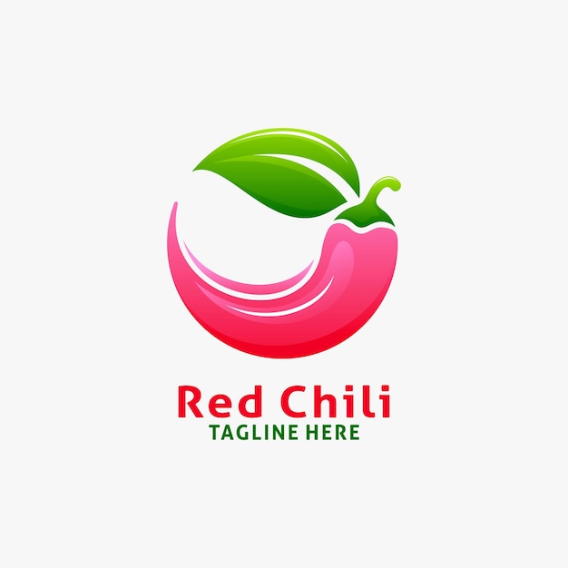 Diseño de logo de chile rojo