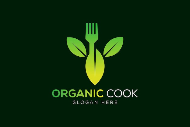 Diseño de logo de cocina natural o cocina vegetariana