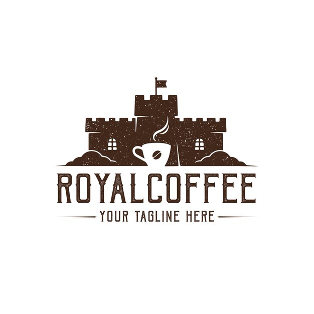 Diseño de logo de coffee castle